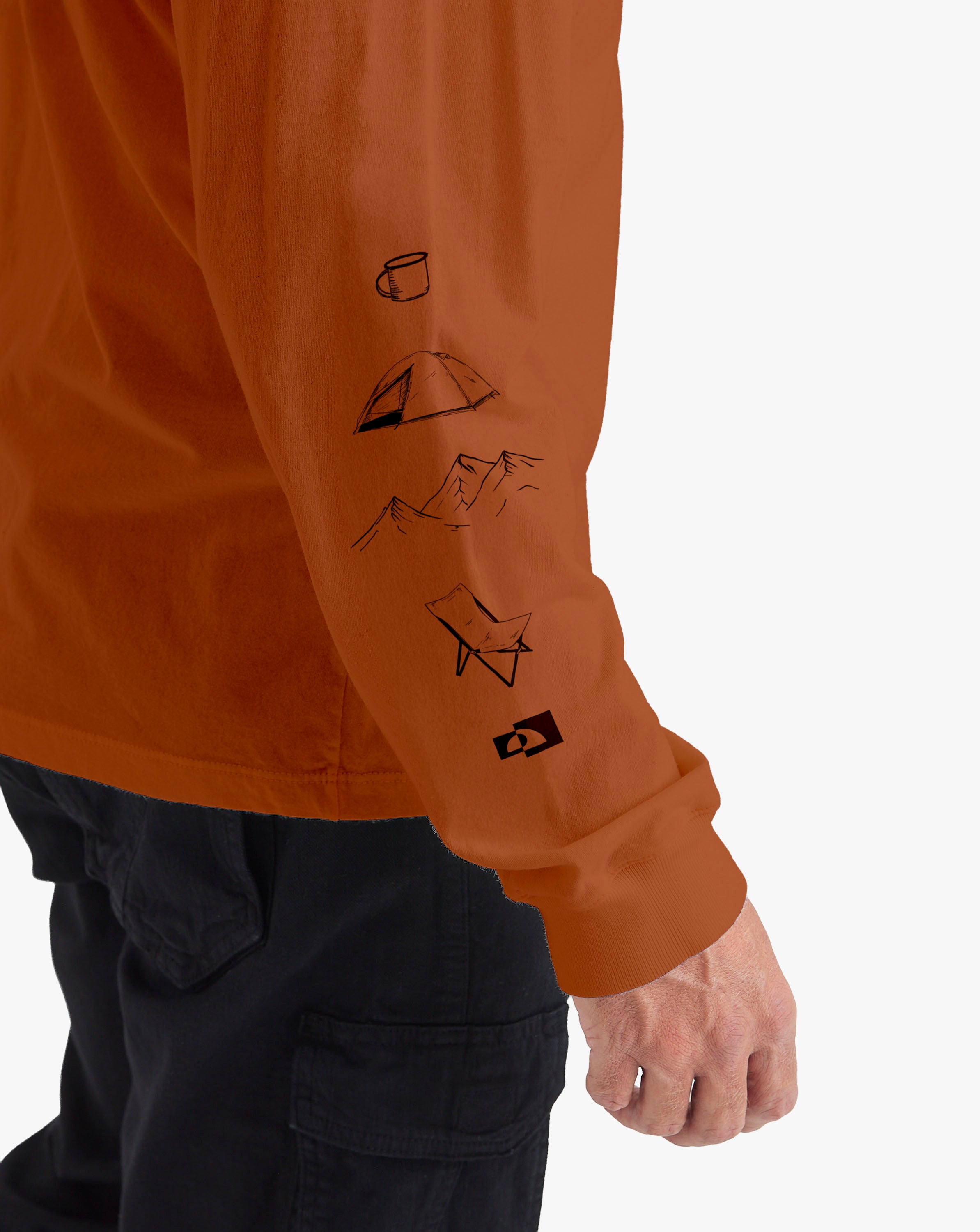 Camiseta Manga Longa Campsite - Terracota