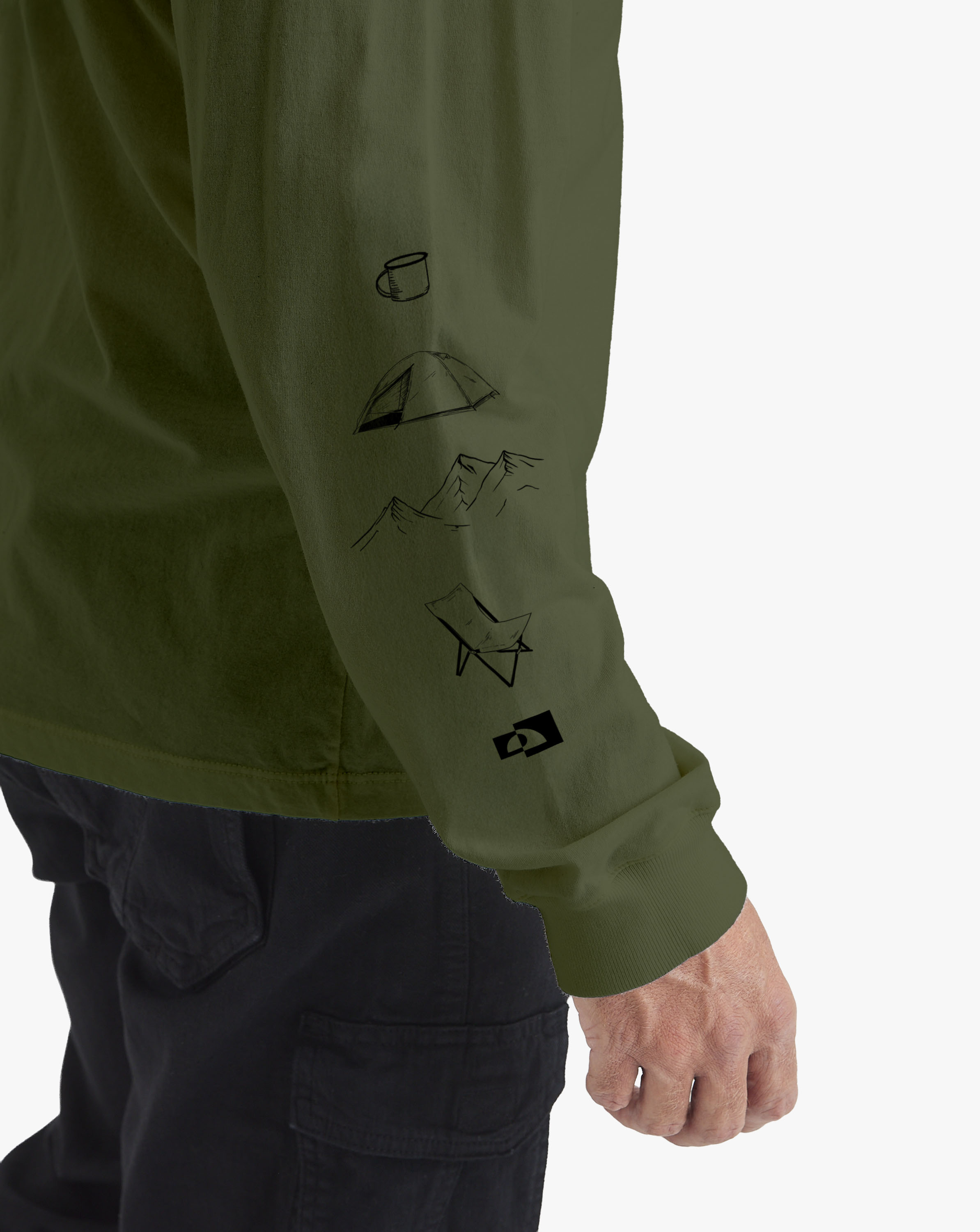 Camiseta Manga Longa Campsite - Verde