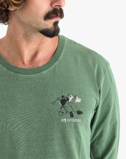 Camiseta Manga Longa Campsite All Gender - Verde