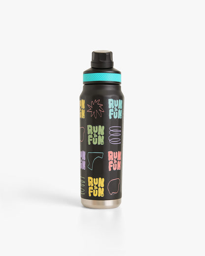 Garrafa Térmica Cascade Run & Fun 710ml - Preta