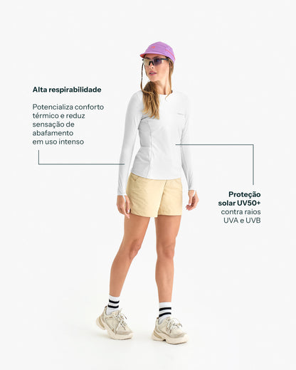 Blusa Segunda Pele Vella Freeze Feminina - Branca