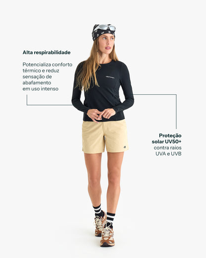 Blusa Segunda Pele Vella Freeze Feminina - Preta