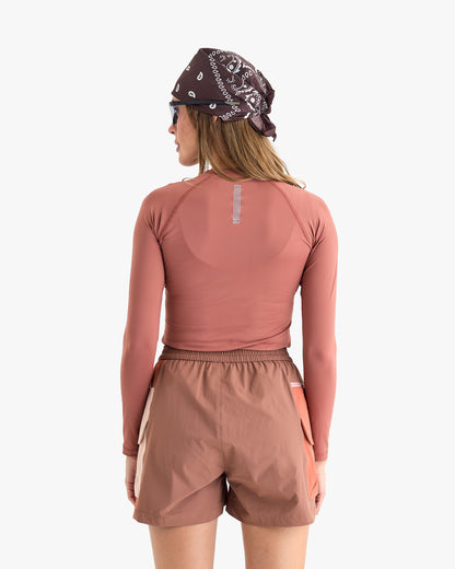 Blusa Segunda Pele UV Vella Feminina - Terracota