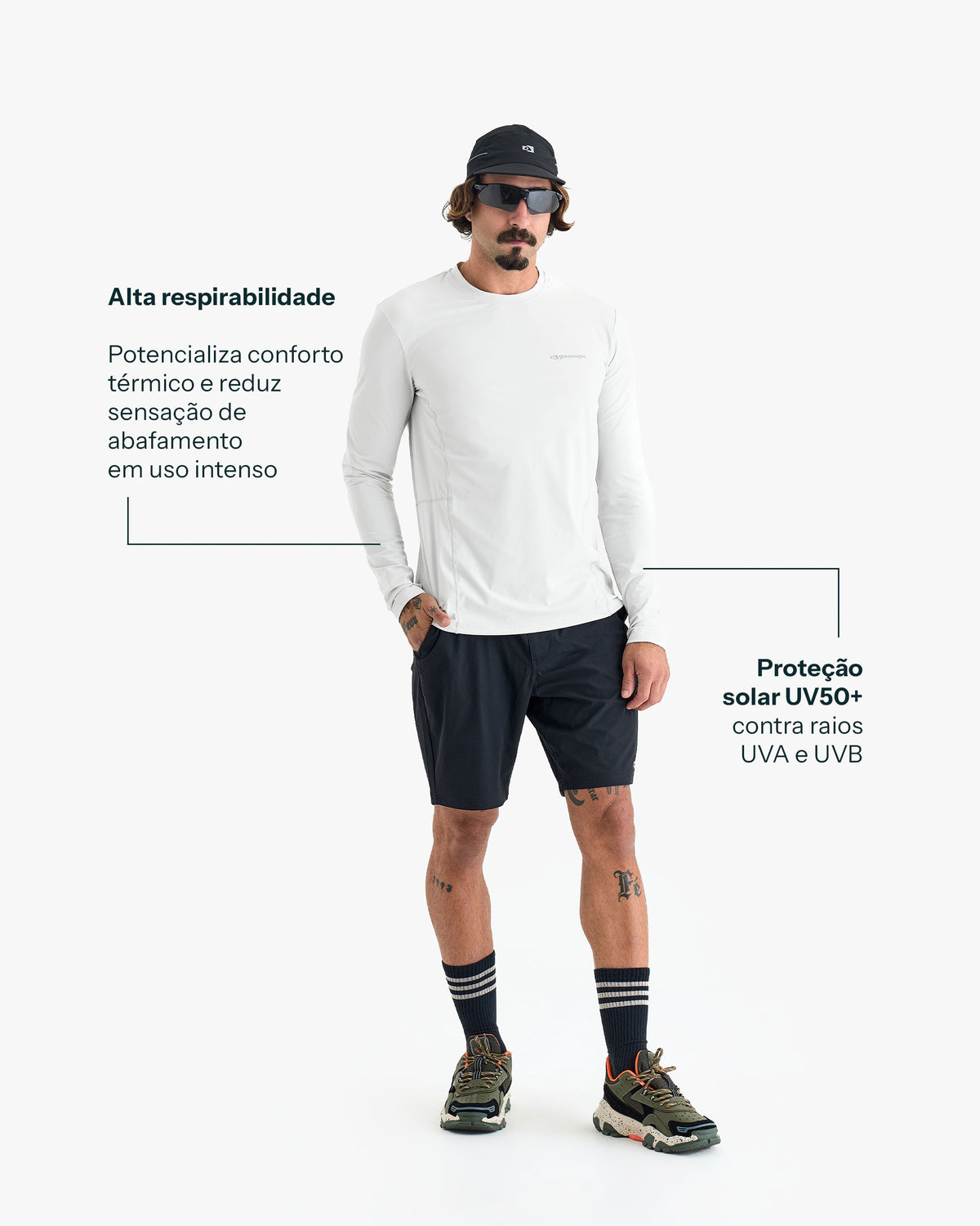 Blusa Segunda Pele Vella Freeze Masculina - Branca
