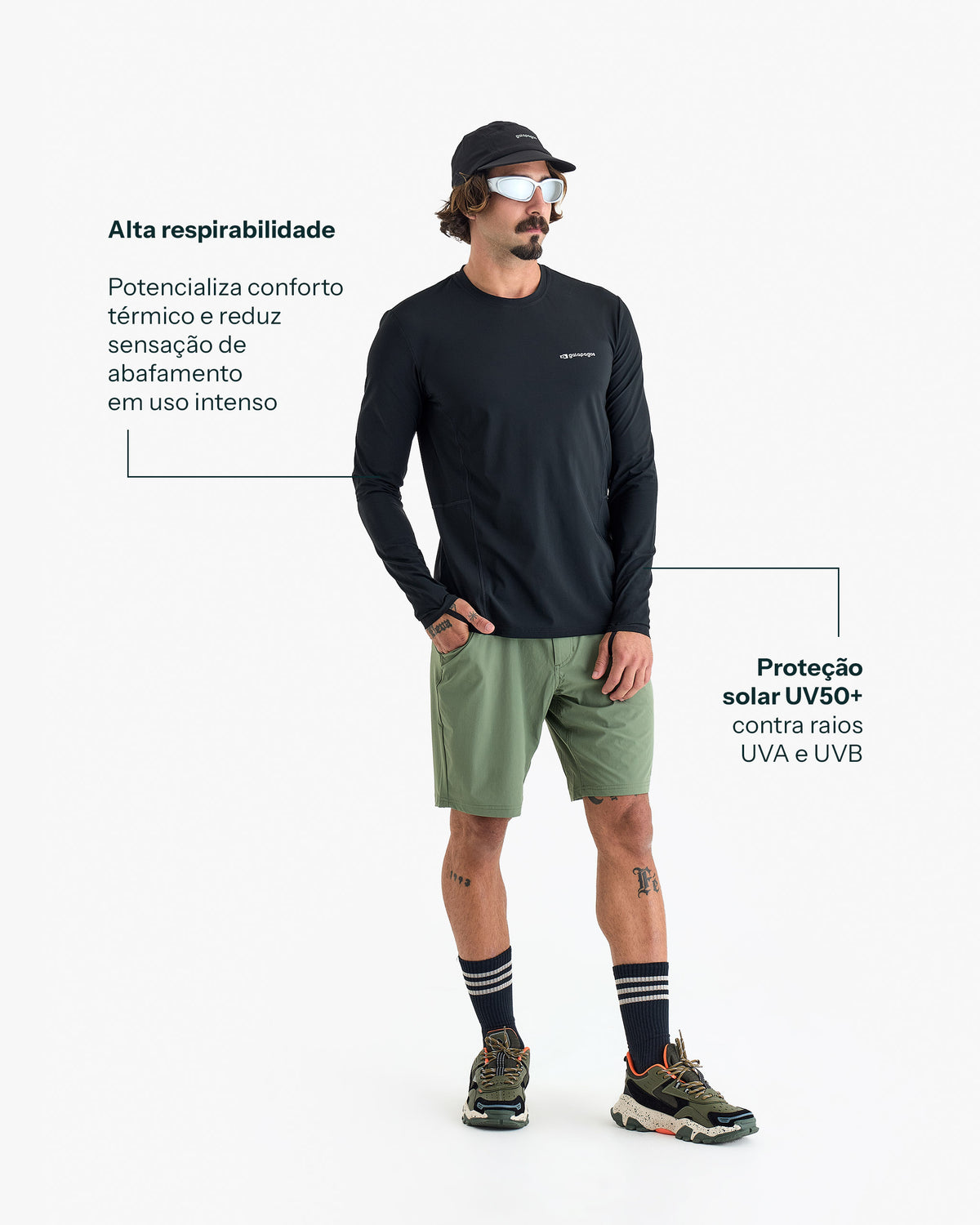 Blusa Segunda Pele Vella Freeze Masculina - Preta