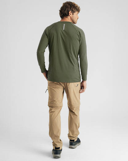 Blusa Segunda Pele UV Vella Masculina - Verde Oliva - Galapagos Outdoor