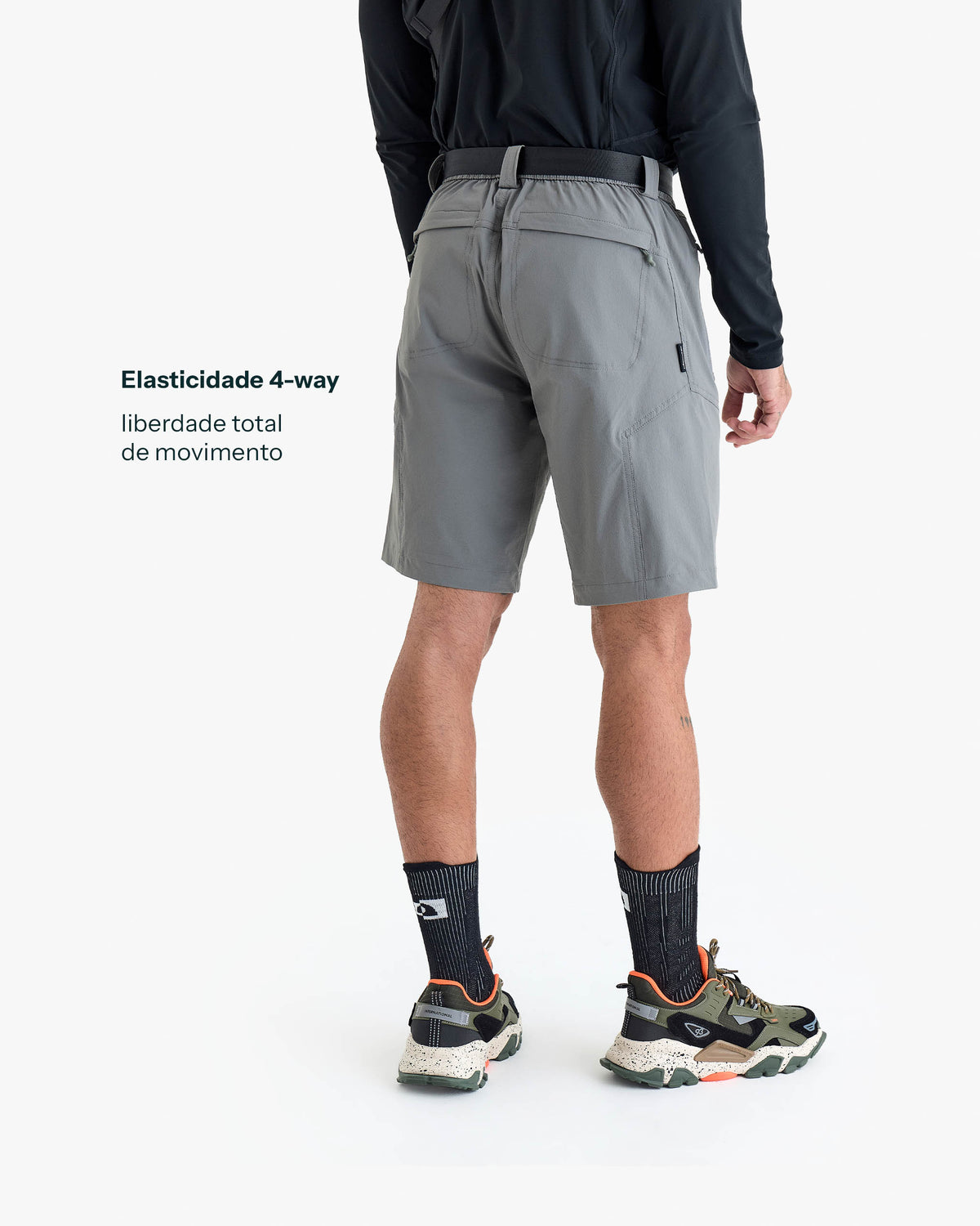 Bermuda Tech Axis Masculina - Cinza