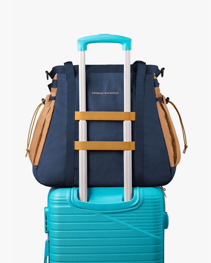 Bolsa Tote All-In 35L - Marinho e Caramelo