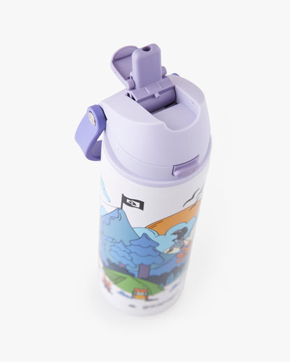 Garrafa Duo Flow Estampada Evolution 710ml - Roxo