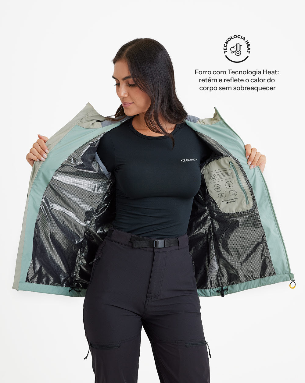 Jaqueta Feminina Impermeável Darwin Heat - Verde