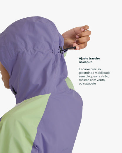 Jaqueta Impermeável Darwin Evolution 2.0 Feminina - Lavanda e Verde