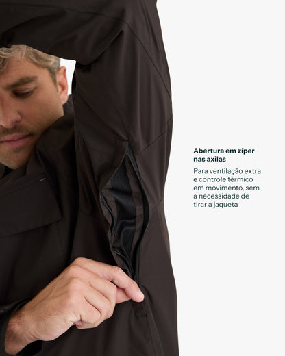 Jaqueta Impermeável Darwin Heat Masculina - Preta