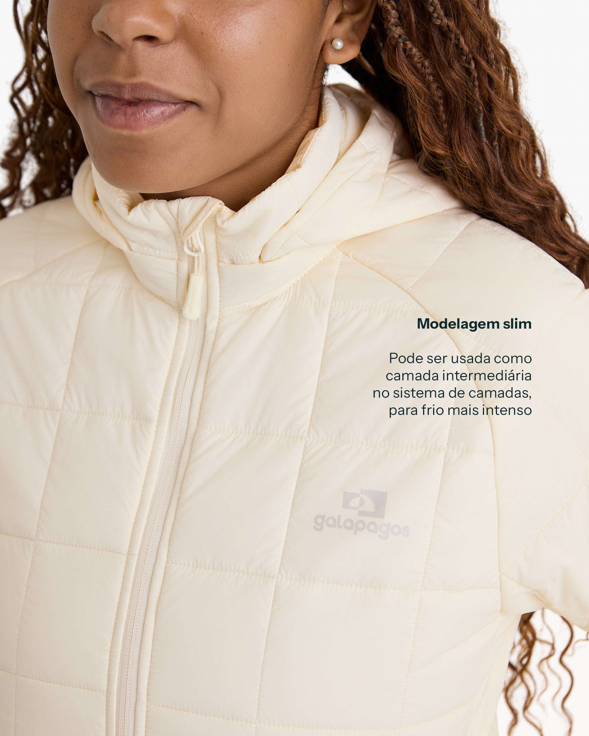 Jaqueta Puffer Ibex Thermolite Heat Feminina - Off White