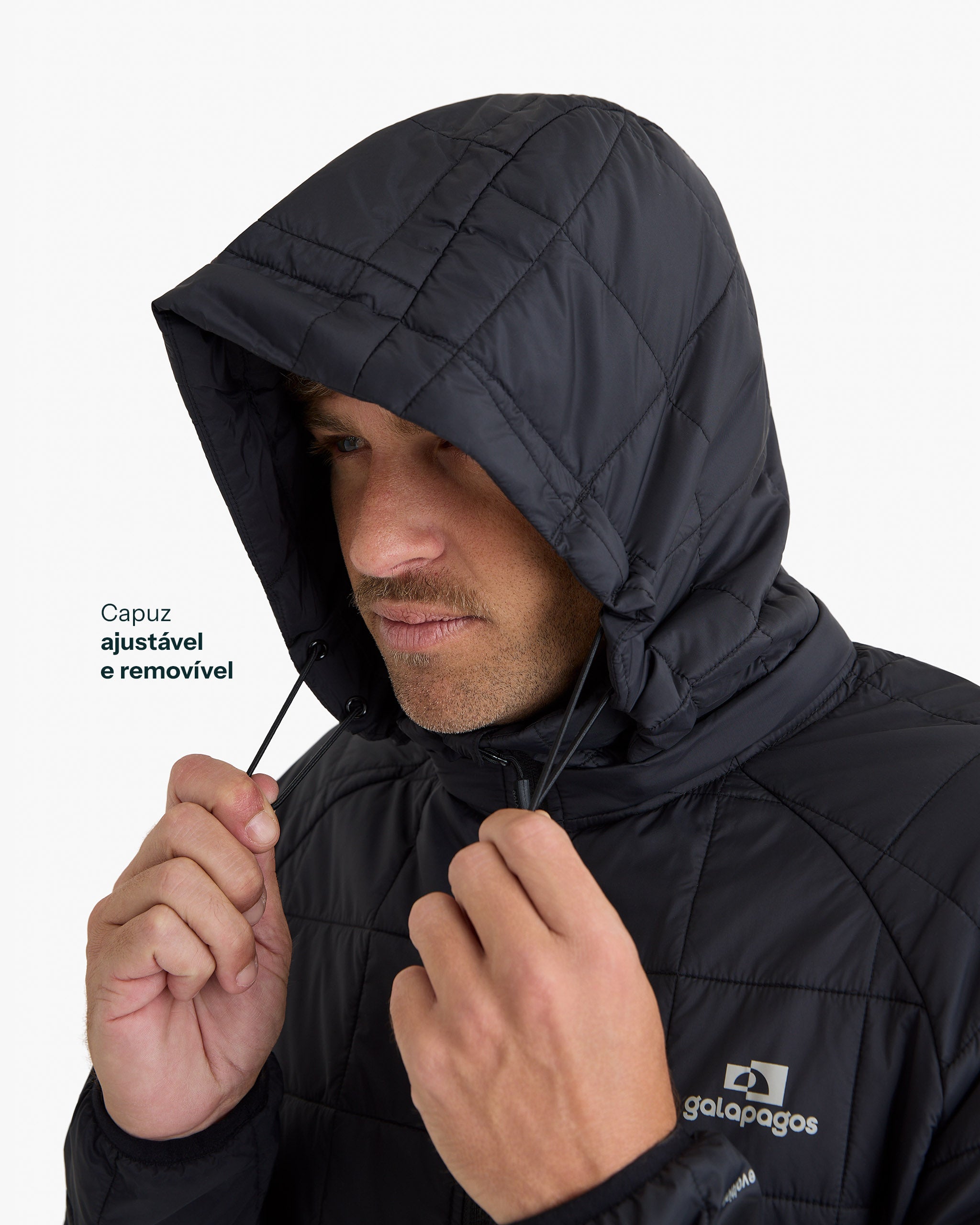 Jaqueta Puffer Ibex Thermolite Heat Masculina - Preta