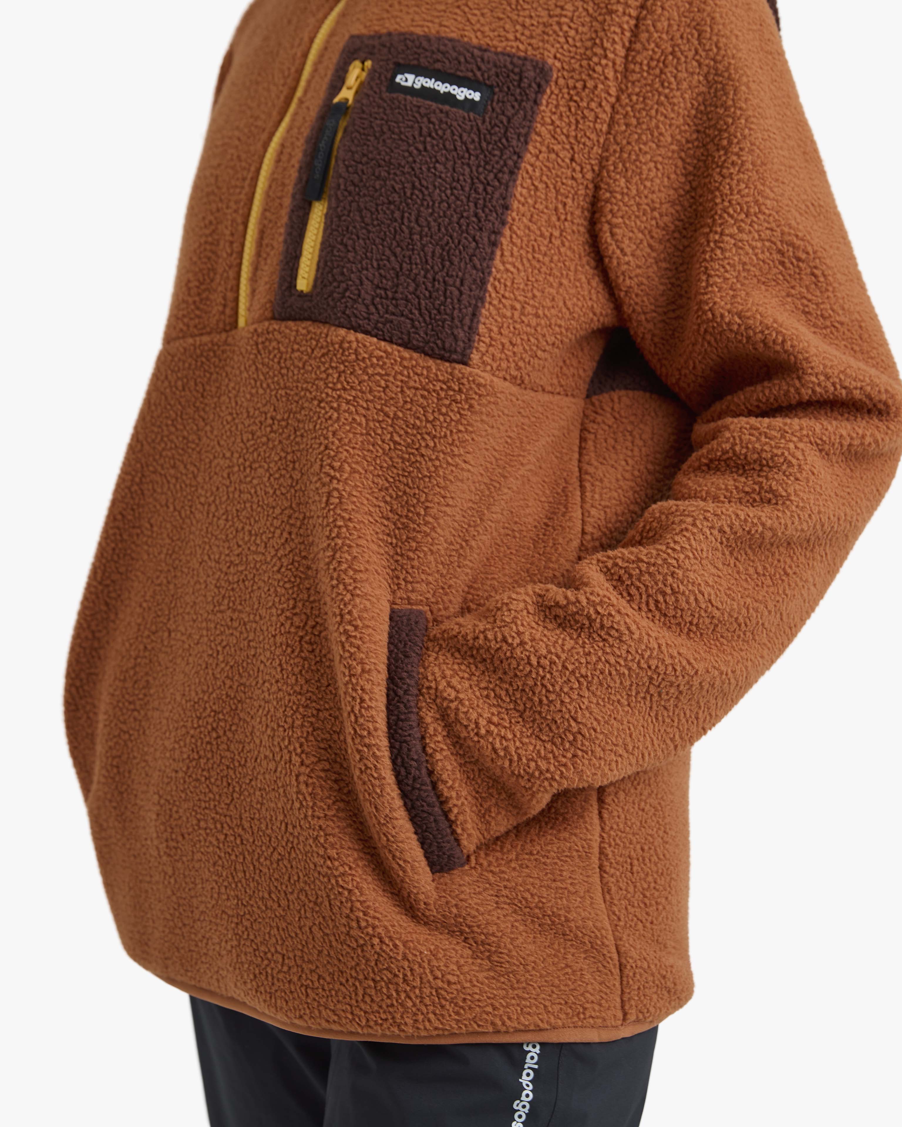 Blusão Fleece Sherpa All Gender - Terracota e Marrom