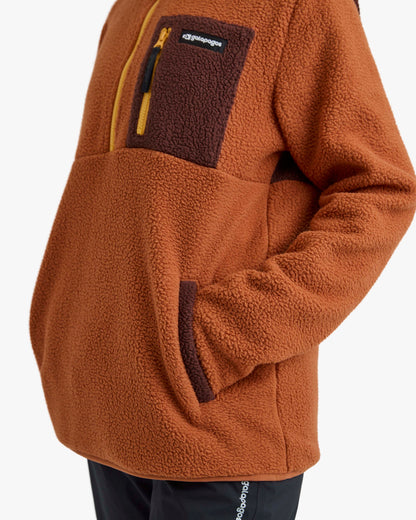 Blusão Fleece Sherpa All Gender - Terracota e Marrom