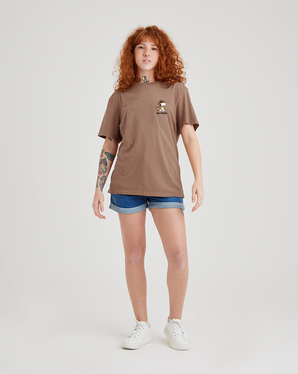 Camiseta Snoopy Mountains - Caqui