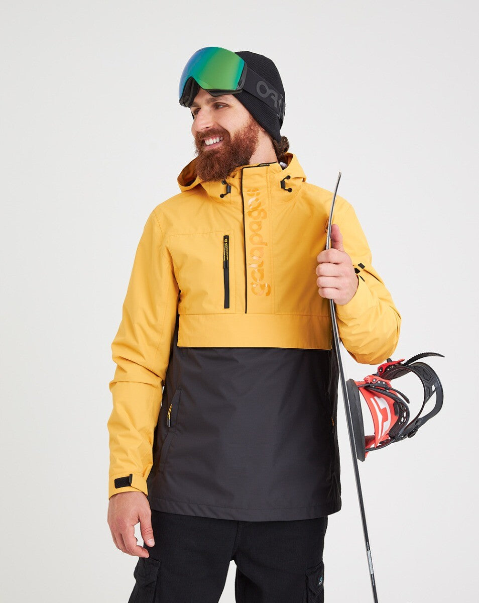Jaqueta Anorak Impermeável Masculina Snow - Amarelo e Preto