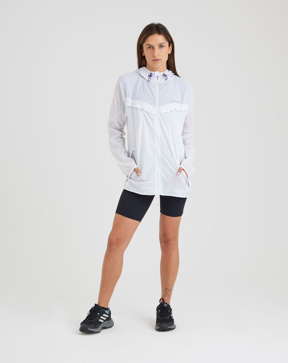 Jaqueta Corta Vento Apex - Branco e Violeta