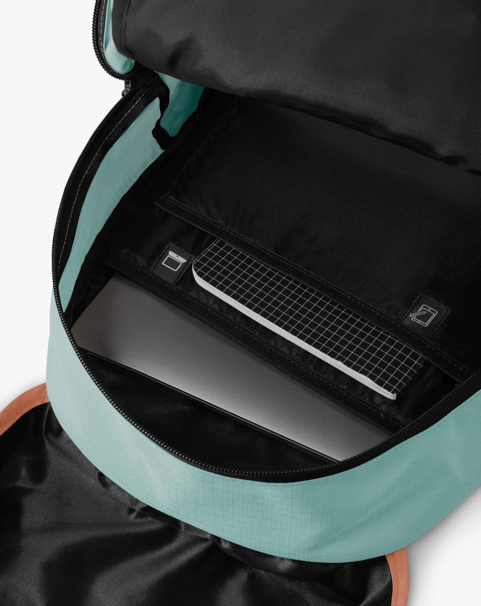 Mochila Gaivota 15L - Salmão, Mostarda e Turquesa