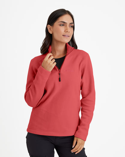 Blusão Fleece Makalu 2.0 Feminino - Goiaba - Galapagos Outdoor
