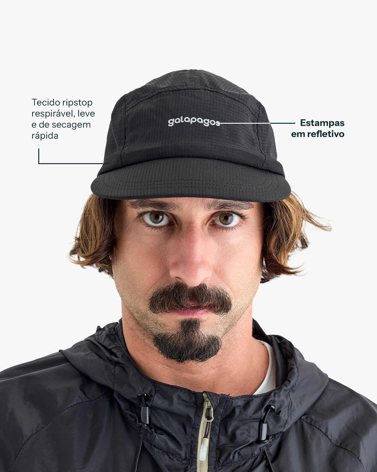 Boné Stride Flex - Preto