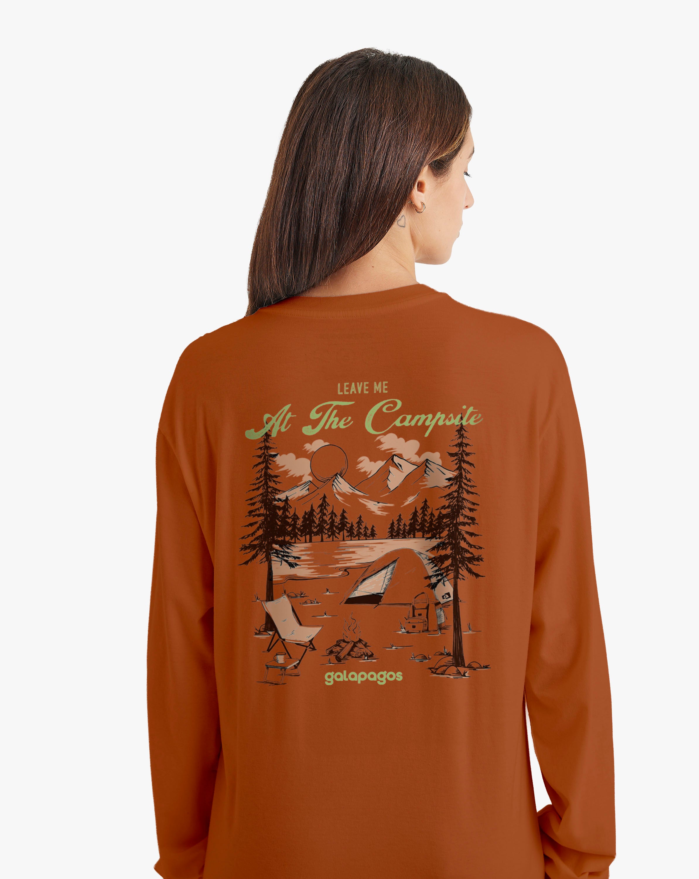 Camiseta Manga Longa Campsite - Terracota