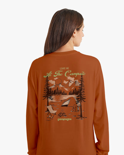 Camiseta Manga Longa Campsite All Gender - Terracota