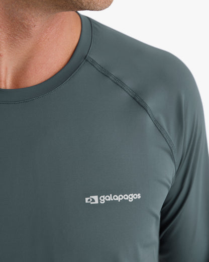 Blusa Segunda Pele UV Vella Masculina - Cinza - Galapagos Outdoor