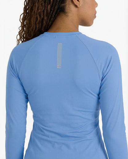 Blusa Segunda Pele UV Vella Feminina - Azul Índigo