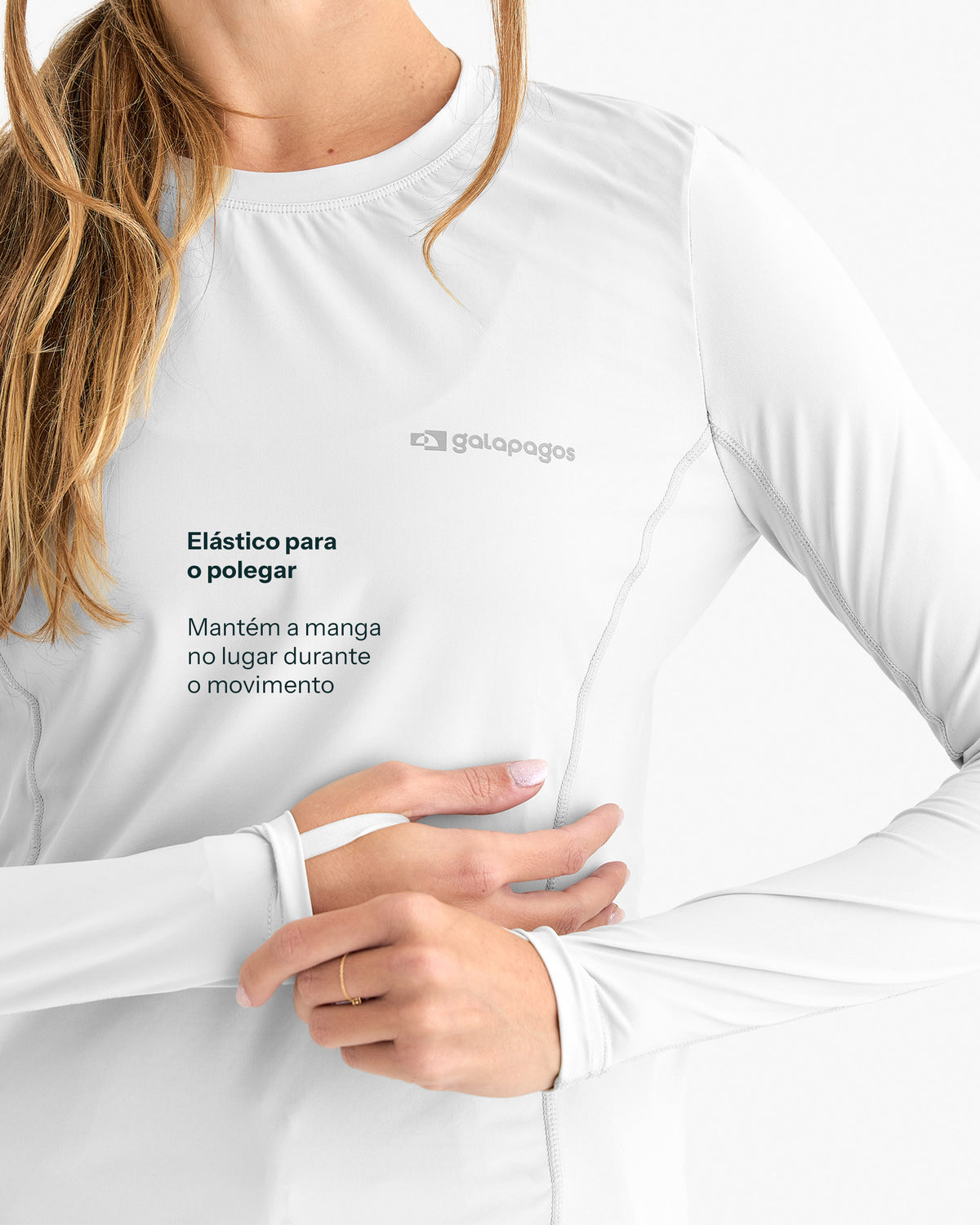 Blusa Segunda Pele Vella Freeze Feminina - Branca