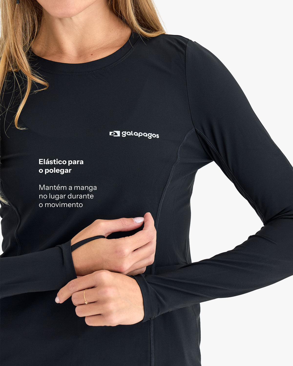 Blusa Segunda Pele Vella Freeze Feminina - Preta