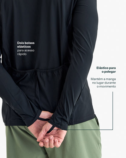 Blusa Segunda Pele Vella Freeze Masculina - Preta