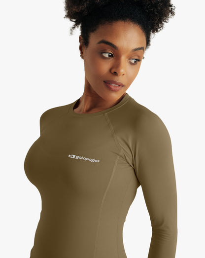 Blusa Segunda Pele UV Vella Feminina - Verde Oliva