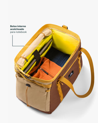 Bolsa Tote All-In 35L - Marrom e Bege