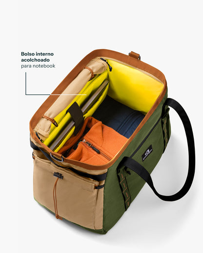 Bolsa Tote All-In 35L - Verde e Cáqui