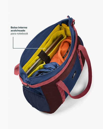 Bolsa Tote All-In Daily 21L - Bordô e Marinho