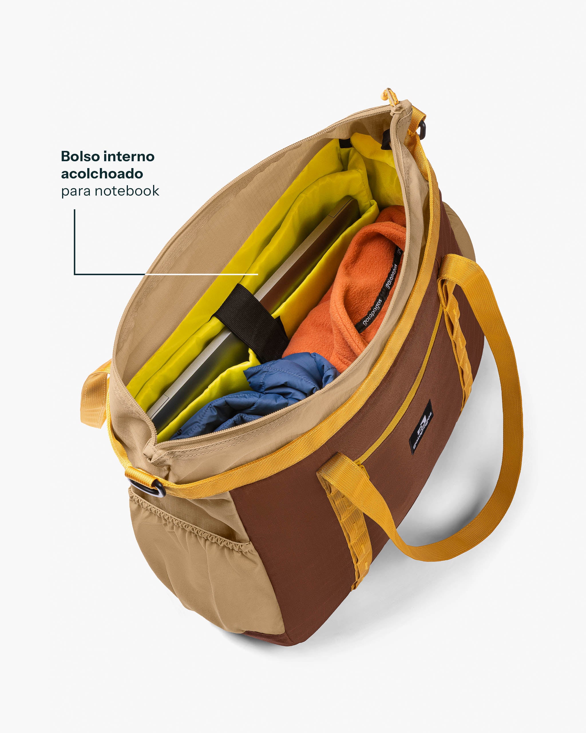Bolsa Tote All-In Daily 21L - Marrom e Bege