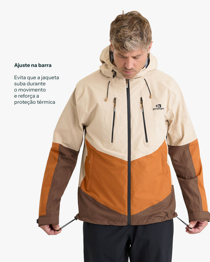 Jaqueta Impermeável Darwin Evolution Masculina - Cáqui e Ocre