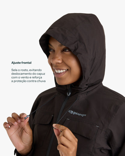 Jaqueta Impermeável Darwin Heat Feminina - Preta - Galapagos Outdoor