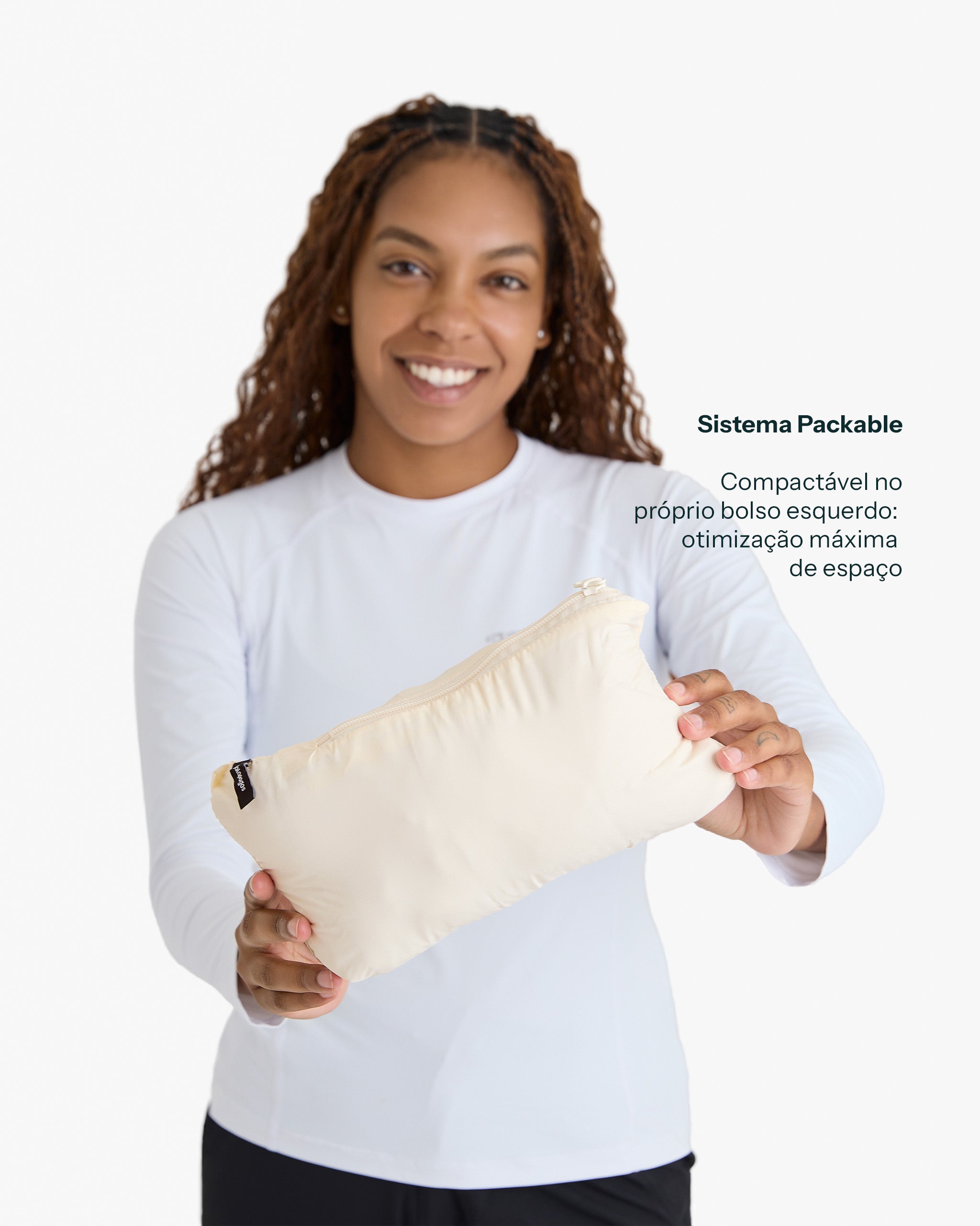 Jaqueta Puffer Ibex Thermolite Heat Feminina - Off White