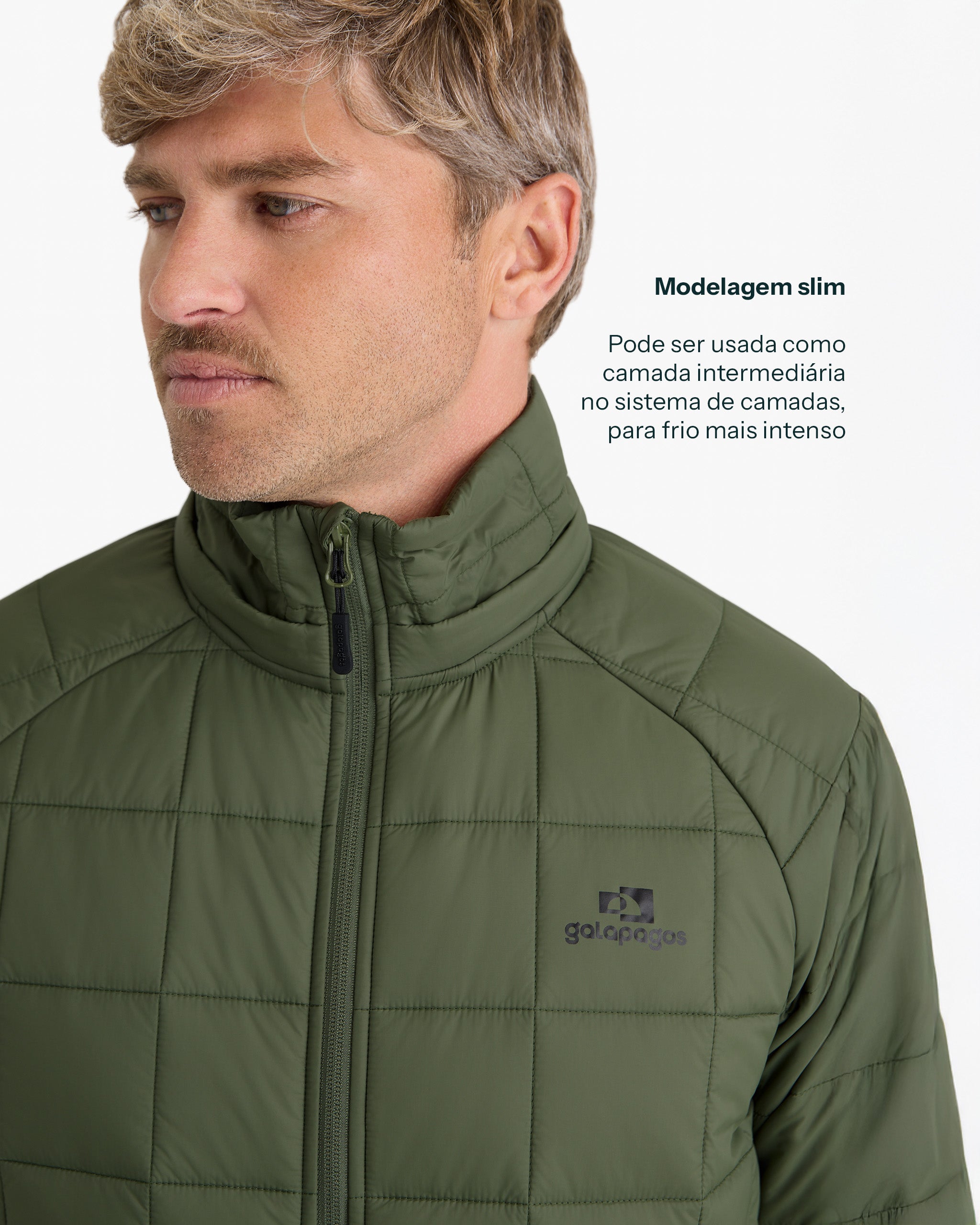 Jaqueta Puffer Ibex Thermolite Heat Masculina - Verde
