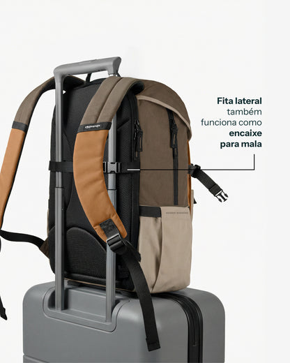 Mochila Pelican 30L - Terracota e Cáqui - Galapagos Outdoor