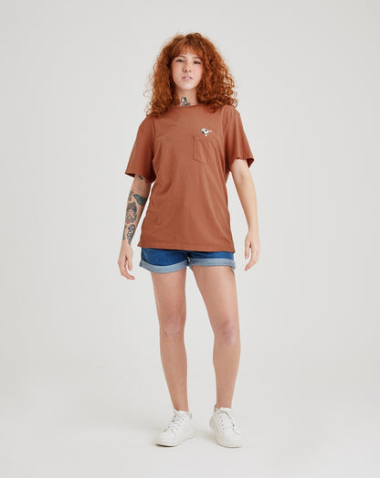 Camiseta Snoopy Hike It - Marrom