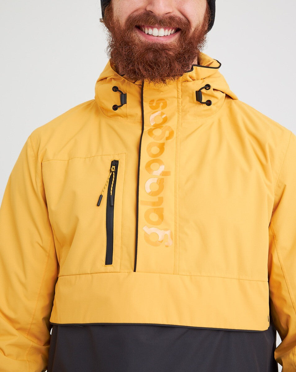 Jaqueta Anorak Impermeável Masculina Snow - Amarelo e Preto