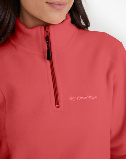 Blusão Fleece Makalu 2.0 Feminino - Goiaba - Galapagos Outdoor