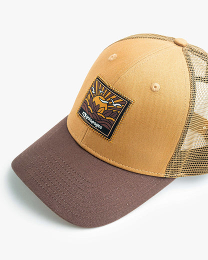 Boné Trucker Camp - Ocre e Marrom