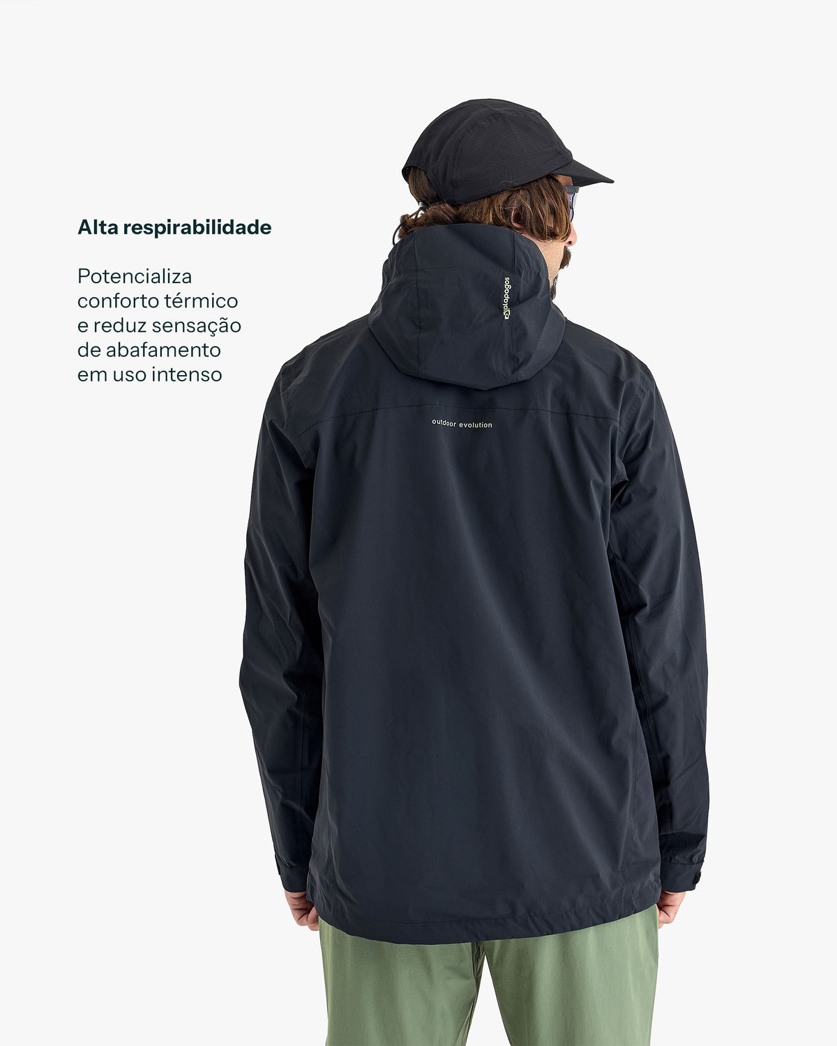 Jaqueta Impermeável Darwin Light Freeze Masculina - Preta