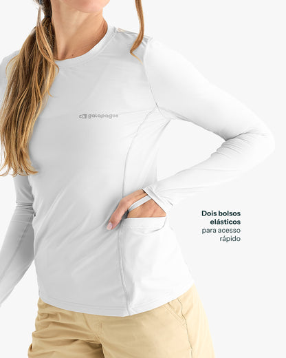 Blusa Segunda Pele Vella Freeze Feminina - Branca