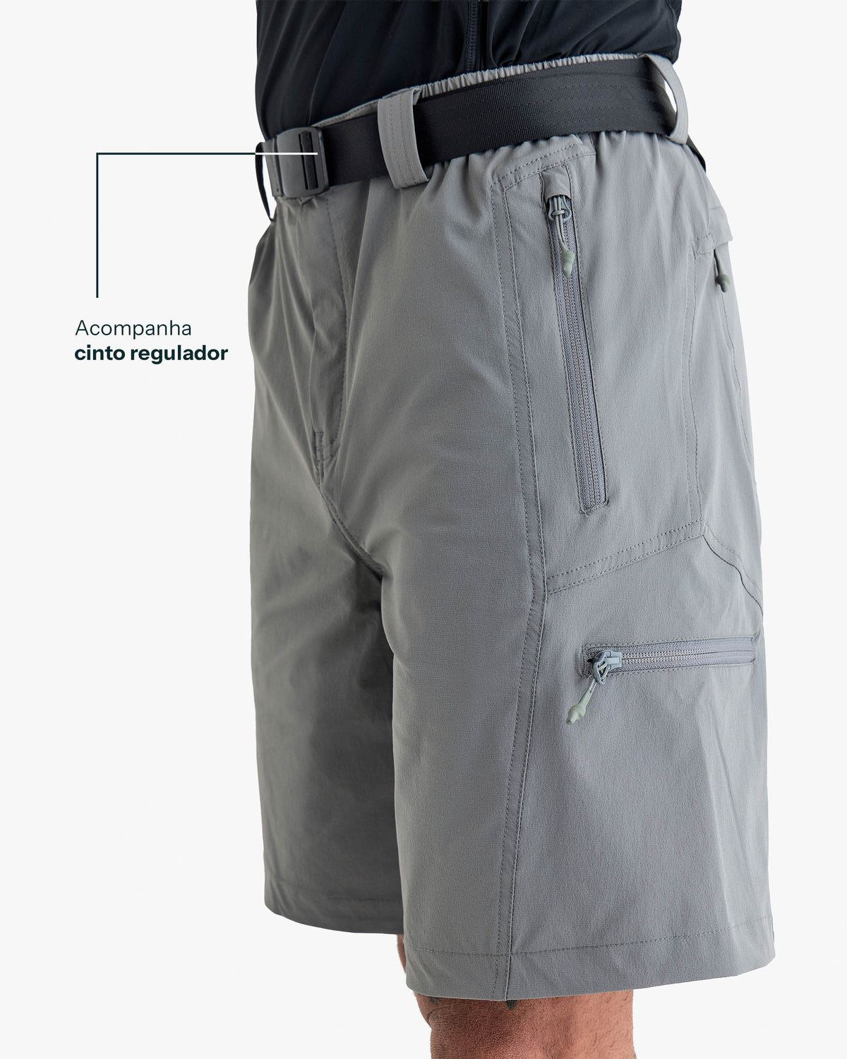 Bermuda Tech Axis Masculina - Cinza